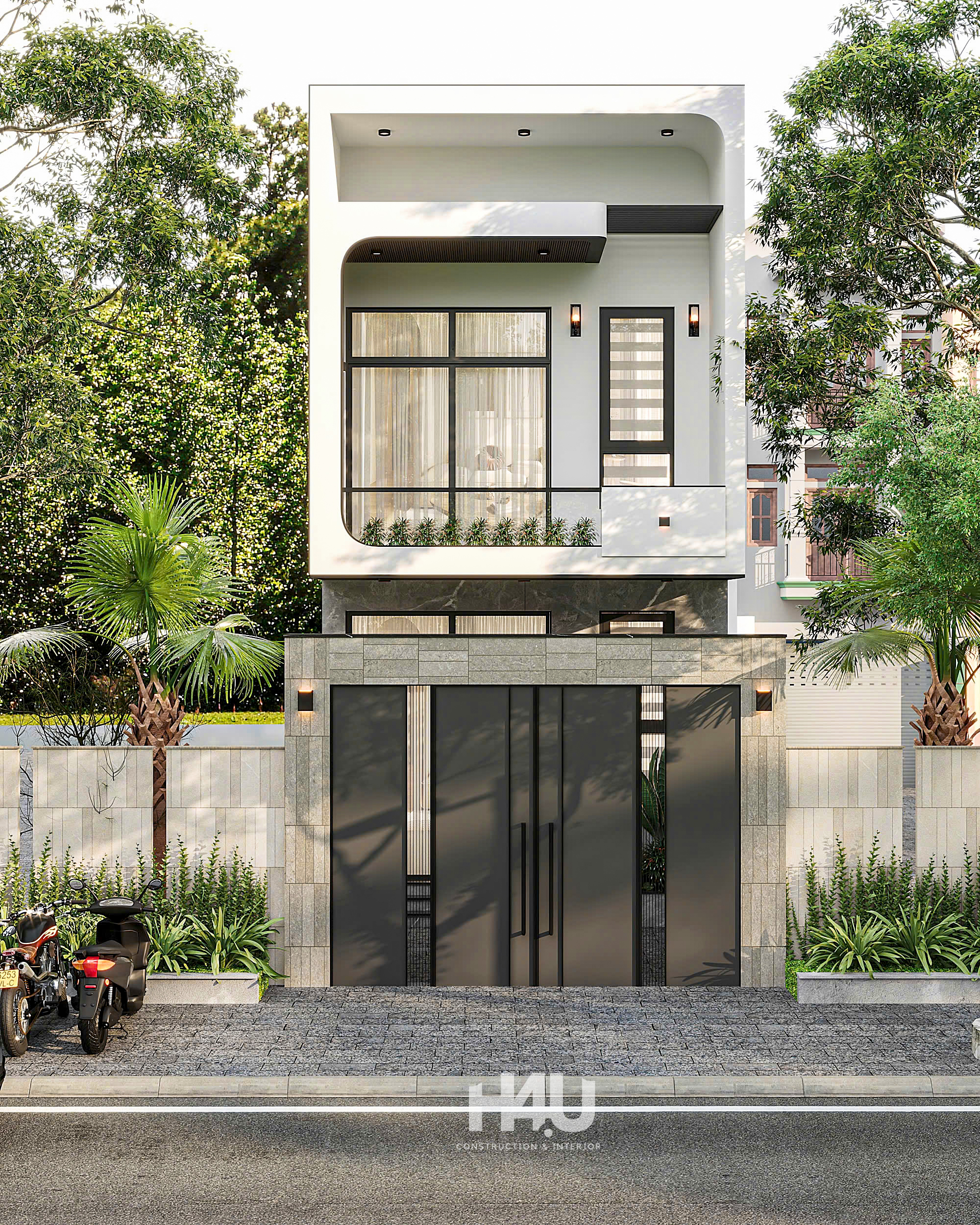 Thiết Kế Nhà Phố Hiện Đại 2 Tầng