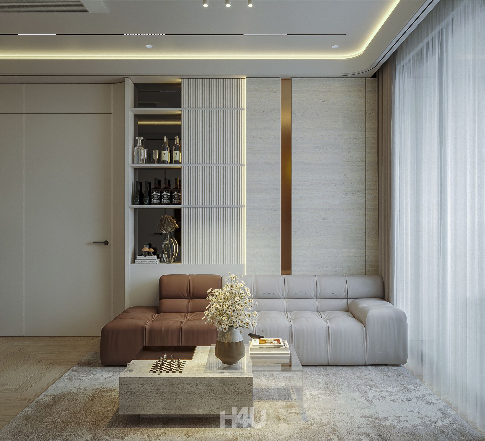 Thiết Kế Nội Thất Hiện Đại Căn Hộ 101m2 3 02 1