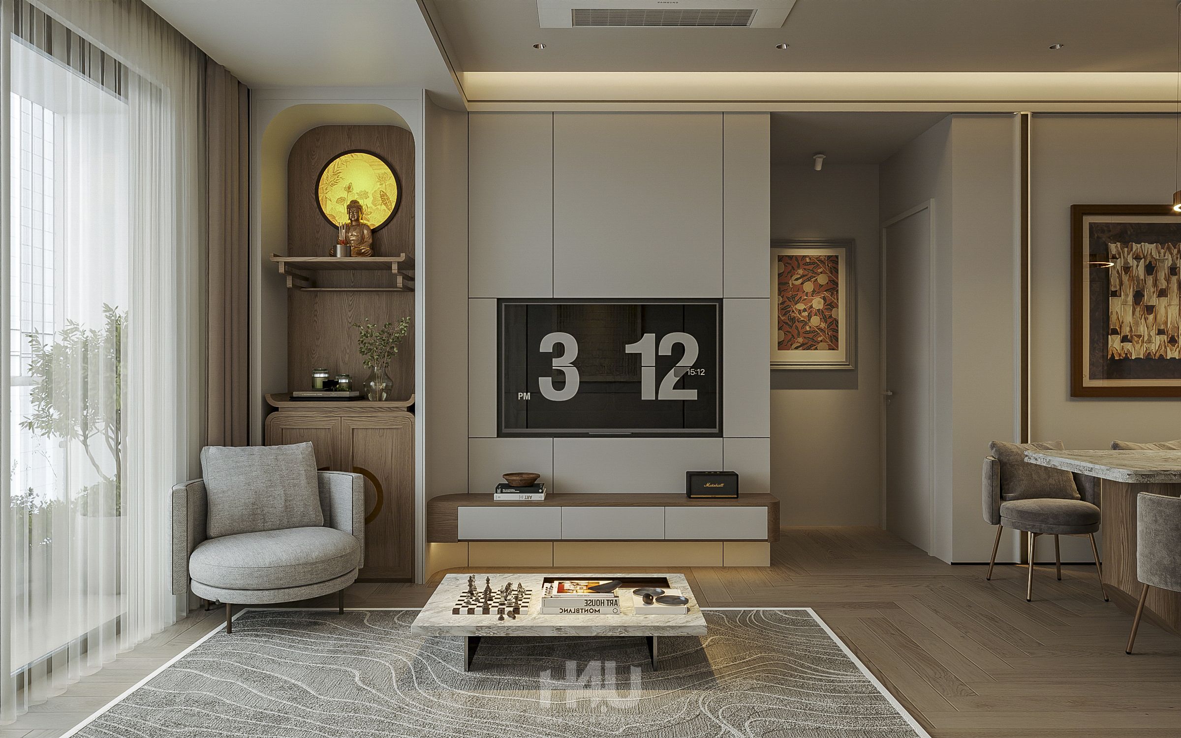 Hoàn Thiện Nội Thất Hiện Đại Căn Hộ 96m2 4 02