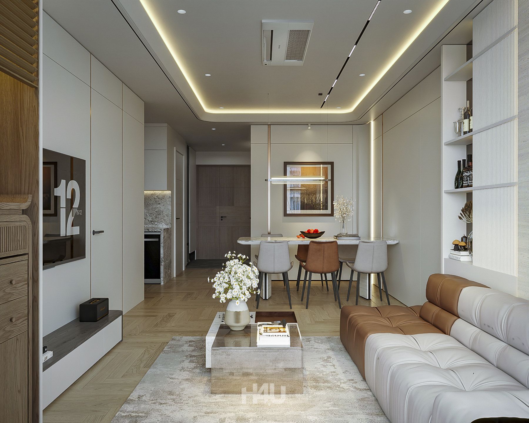 Thiết Kế Nội Thất Hiện Đại Căn Hộ 101m2